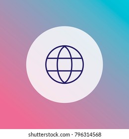 address http icon isolated. Modern simple flat globe sign. Business internet concept. Trendy social vector network www symbol for web site design, SEO, or button to mobile app. Logo illustration.