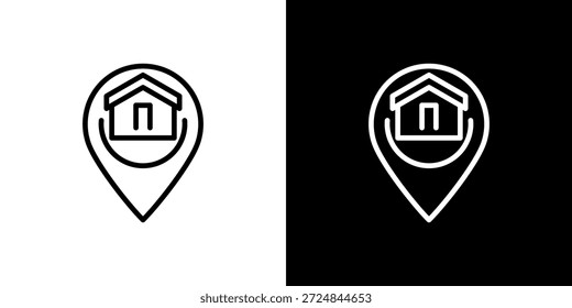 Adresssymbol schwarz-weiß
