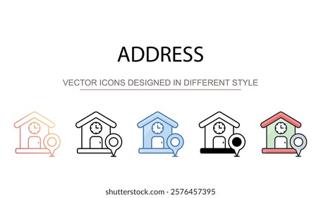 Address icon design with white background stock illustration