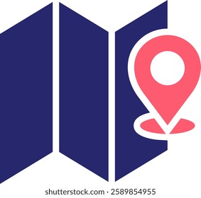 Address Icon Fill Vector Illustration
