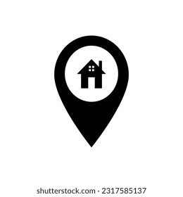 Address Icon. Home, Residence Symbol.