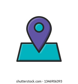 address icon location filled outline