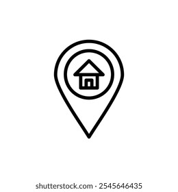 Address icon logo design. home location sign and symbol. pinpoint