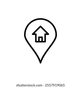 Address icon logo design. home location sign and symbol. pinpoint