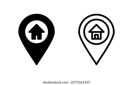 Address icon logo design. home location sign and symbol. pinpoint