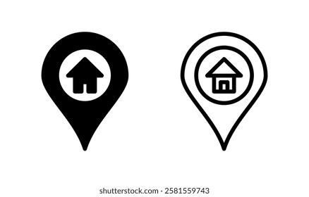 Address icon logo design. home location sign and symbol. pinpoint