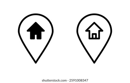 Address icon logo design. home location sign and symbol. pinpoint