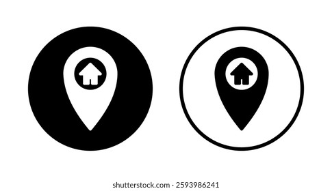 Address icon logo design. home location sign and symbol. pinpoint