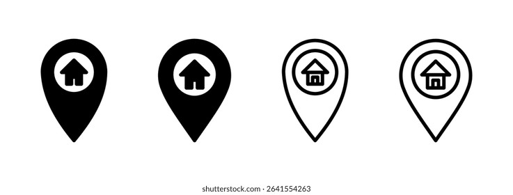 Address icon logo design. home location sign and symbol. pinpoint