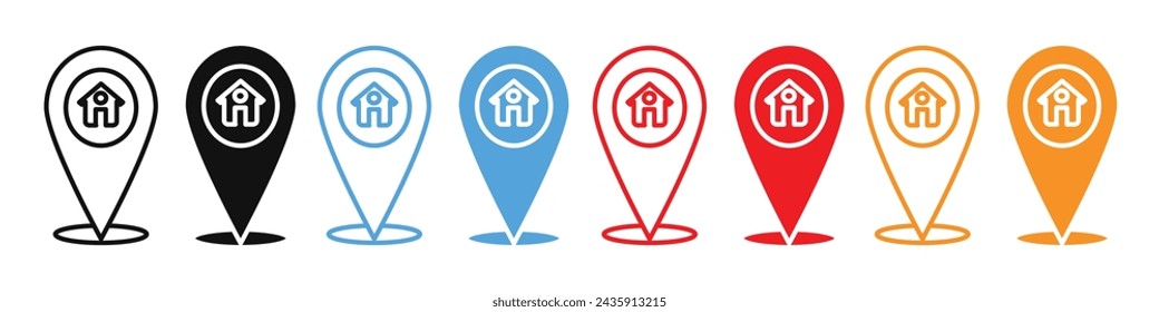 Marca de icono de dirección en estilo relleno