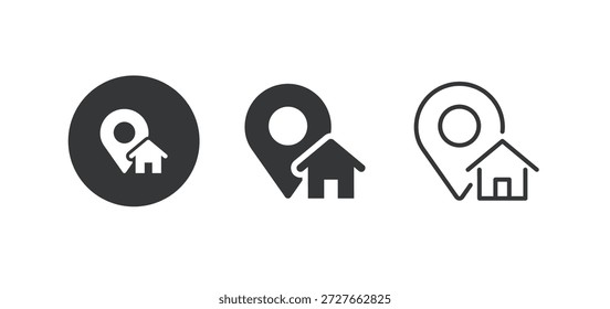 Address icon. Multi series icon. Perfect pixel isolated on white background. Vector illustration