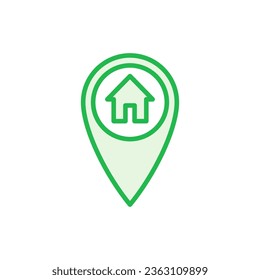 Address icon set. home location icon vector