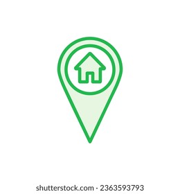 Address icon set. home location icon vector