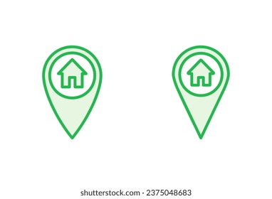 Address icon set. home location icon vector