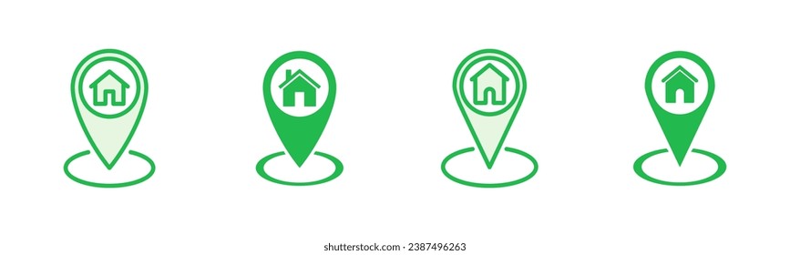 Adresssymbol eingestellt. Heimatstandsymbol