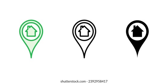 Adresssymbol eingestellt. Heimatstandsymbol