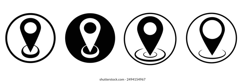 Address icon set illustration .GPS  , map pointer .home location sign and symbol. pinpoint, vector design eps 10 