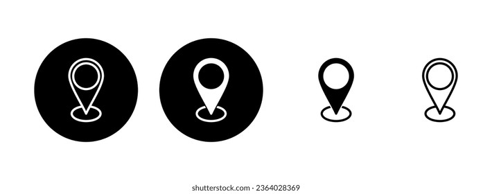 Address icon set illustration. home location sign and symbol. pinpoint