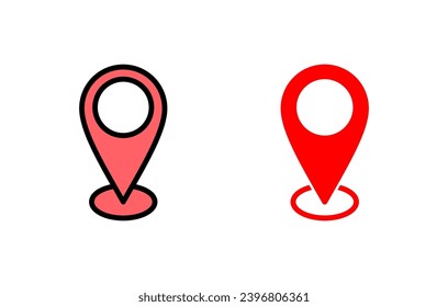 Address icon set illustration. home location sign and symbol. pinpoint