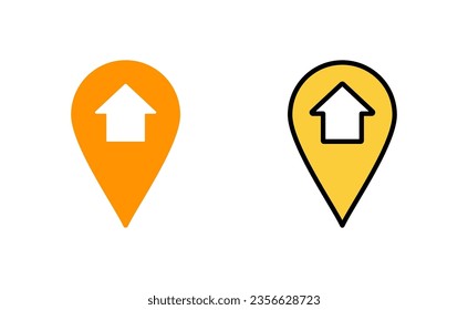 Juego de iconos de dirección para aplicaciones web y móviles. símbolo y signo de ubicación de inicio. puntería