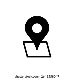 Address icon symbol for apps and websites. home location sign and symbol. pinpoint