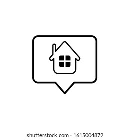 address icon vector black illustration