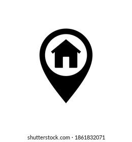 vector de icono de dirección. vector de icono de ubicación en el hogar