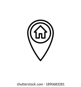 address icon vector. home location icon vector
