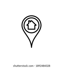 address icon vector. home location icon vector