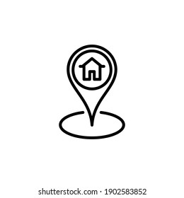 address icon vector. home location icon vector