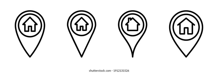 address icon vector. home location icon vector