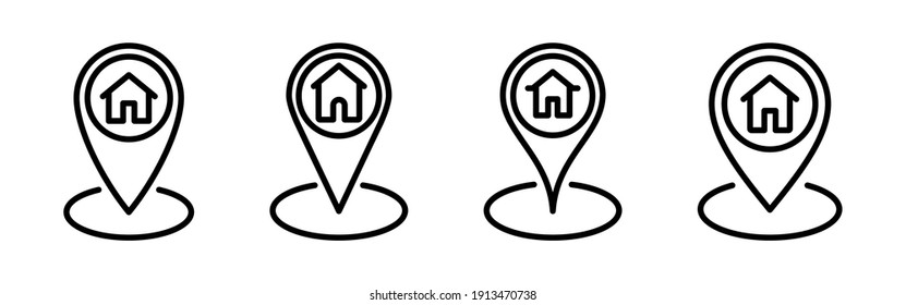 address icon vector. home location icon vector