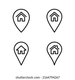 Address icon vector. home location sign and symbol. pinpoint