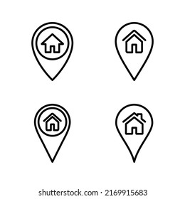 Address icon vector. home location sign and symbol. pinpoint