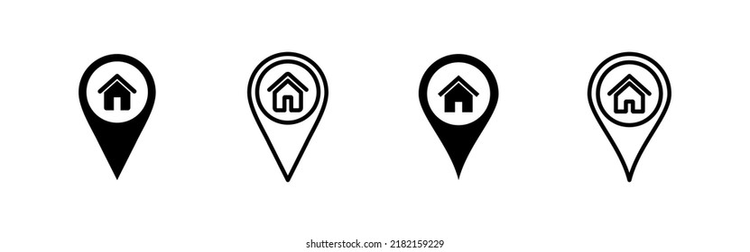 Address icon vector. home location sign and symbol. pinpoint