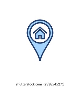 Address icon vector. home location sign and symbol. pinpoint
