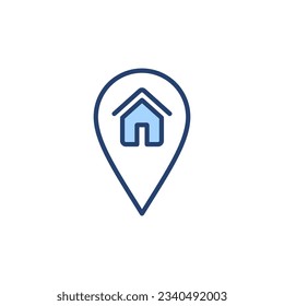 Address icon vector. home location sign and symbol. pinpoint