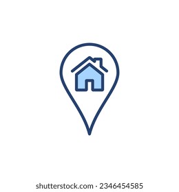 Address icon vector. home location sign and symbol. pinpoint