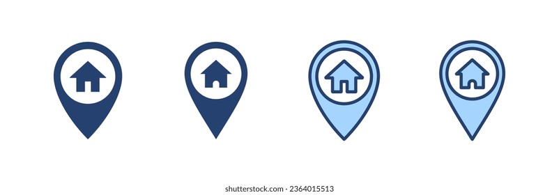 Address icon vector. home location sign and symbol. pinpoint