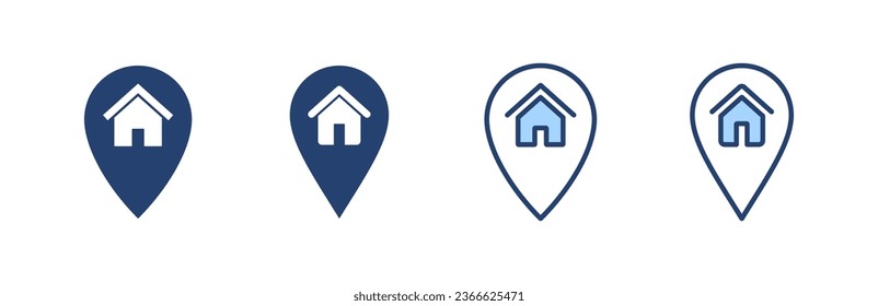 Address icon vector. home location sign and symbol. pinpoint