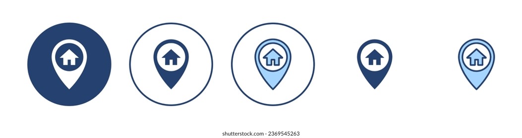 Address icon vector. home location sign and symbol. pinpoint