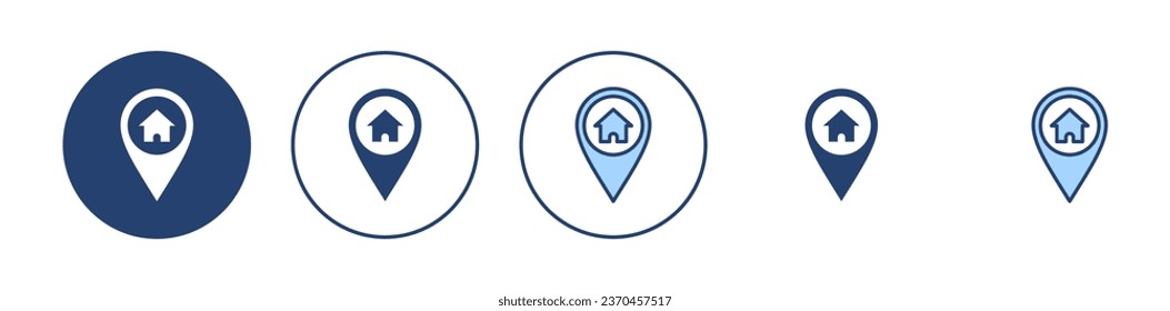 Address icon vector. home location sign and symbol. pinpoint