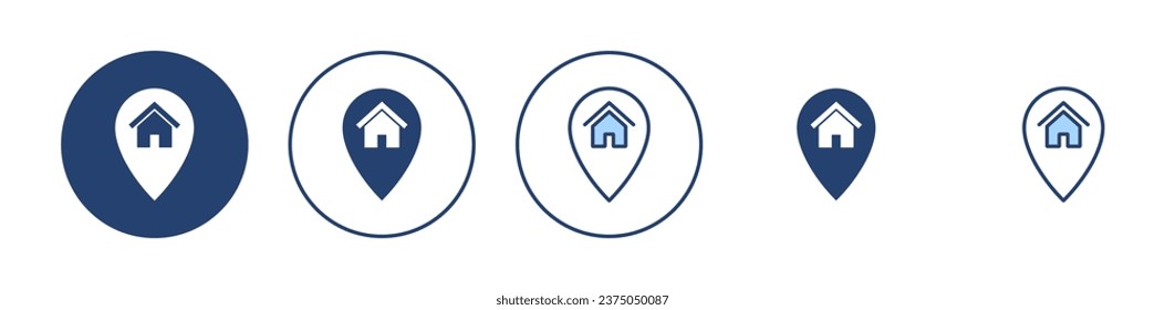 Address icon vector. home location sign and symbol. pinpoint