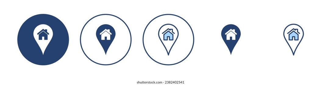 Address icon vector. home location sign and symbol. pinpoint