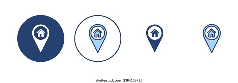 Address icon vector. home location sign and symbol. pinpoint