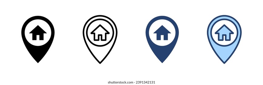 Address icon vector. home location sign and symbol. pinpoint