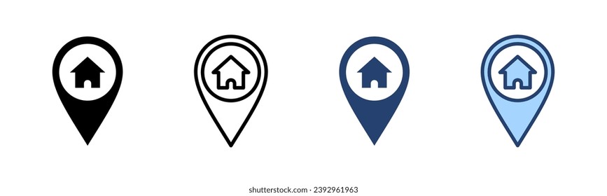 Address icon vector. home location sign and symbol. pinpoint