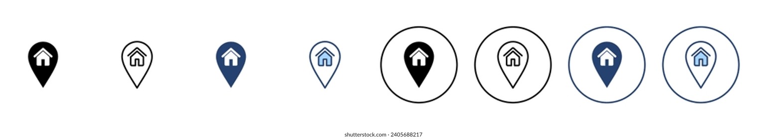 Address icon vector. home location sign and symbol. pinpoint