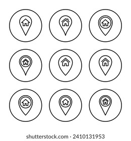 Address icon vector. home location sign and symbol. pinpoint