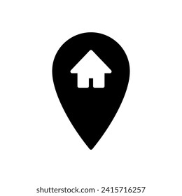 vector de icono de dirección. vector de icono de ubicación en el hogar